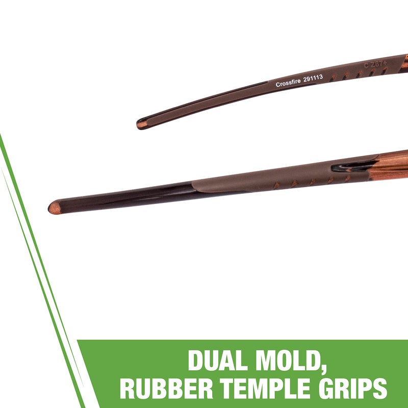 Crossfire Eyewear 291113 Es5 Polarized Safety Glasses with High Definition Brown Polarized Lens and Crystal Brown Frame - Image 4